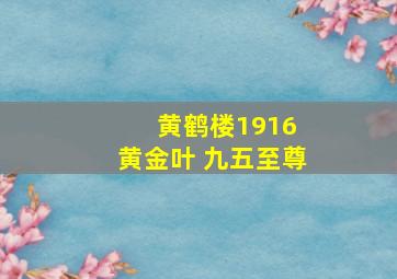 黄鹤楼1916 黄金叶 九五至尊